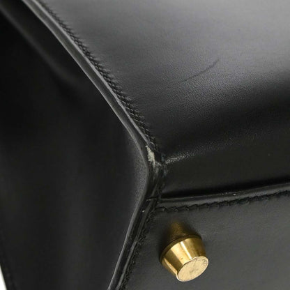 Hermes Black Box Calf Kelly 32 Sellier 2way Shoulder Handbag