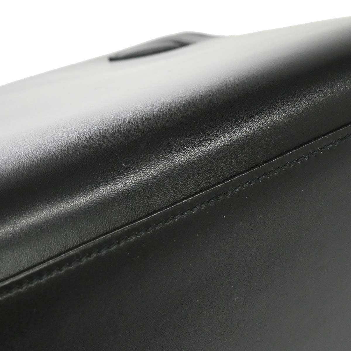 Hermes Black Box Calf Kelly 32 Sellier 2way Shoulder Handbag