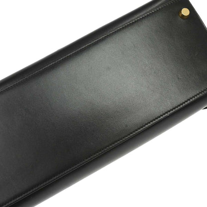 Hermes Black Box Calf Kelly 32 Sellier 2way Shoulder Handbag