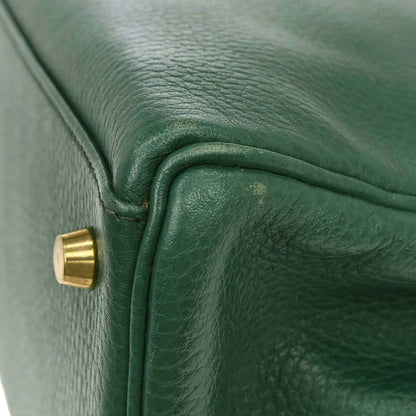 Hermes Green Taurillon Clemence Kelly 35 Retourne 2way Shoulder Handbag