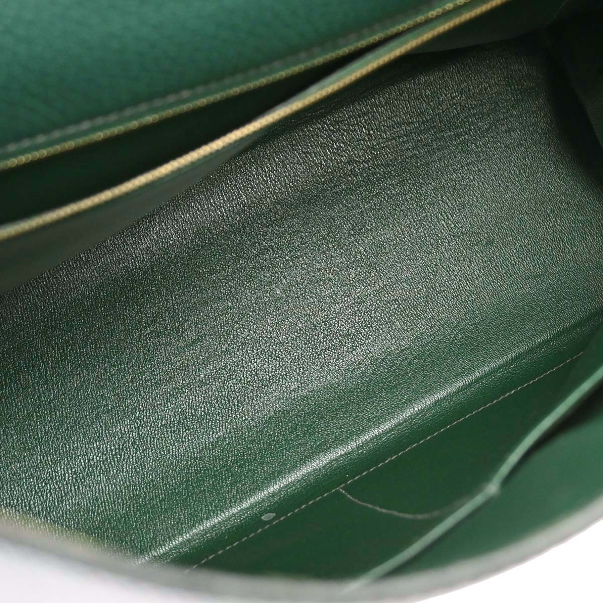 Hermes Green Taurillon Clemence Kelly 35 Retourne 2way Shoulder Handbag