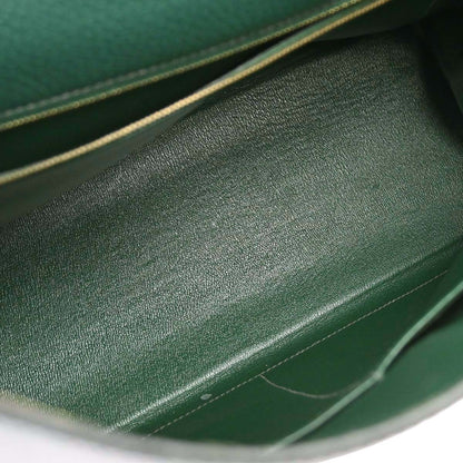 Hermes Green Taurillon Clemence Kelly 35 Retourne 2way Shoulder Handbag