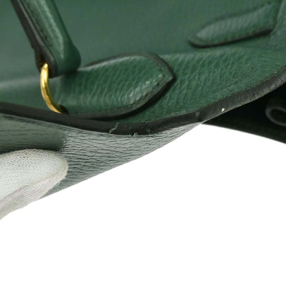 Hermes Green Taurillon Clemence Kelly 35 Retourne 2way Shoulder Handbag