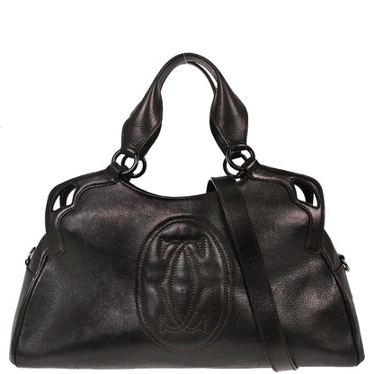 Cartier Black Marcello 2way Shoulder Handbag