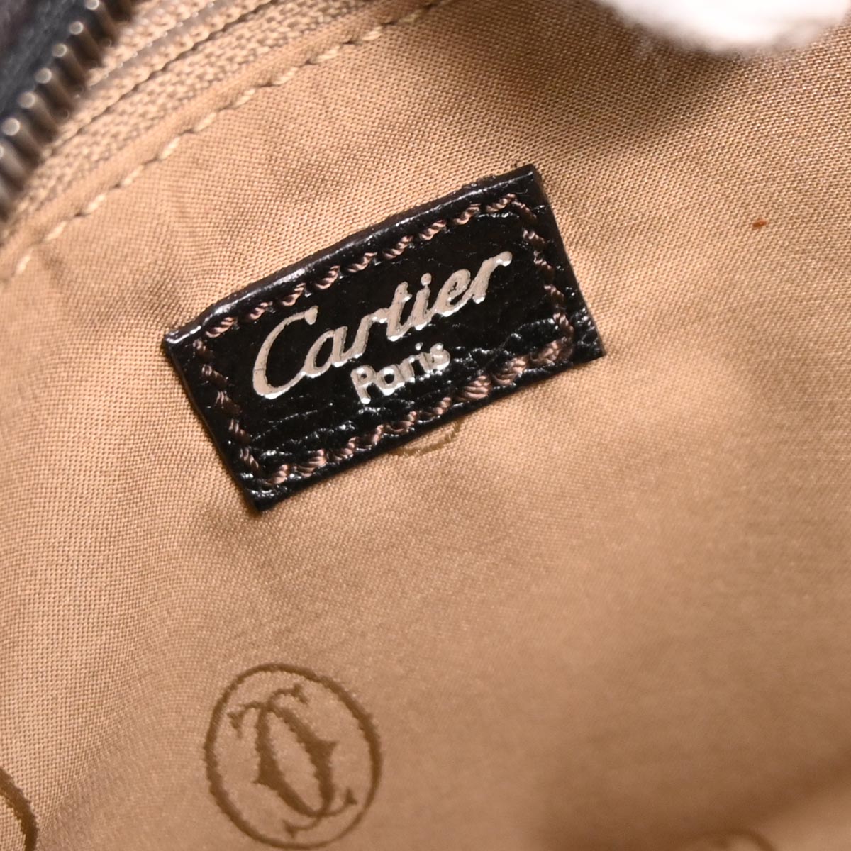 Cartier Black Marcello 2way Shoulder Handbag