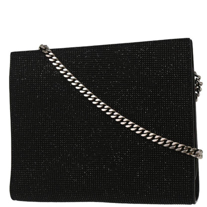 Salvatore Ferragamo Black Gancini Chain Beads Shoulder Bag