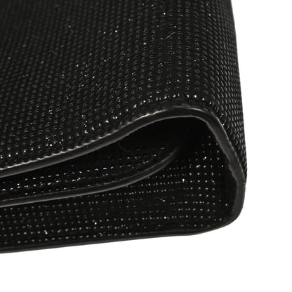 Salvatore Ferragamo Black Gancini Chain Beads Shoulder Bag