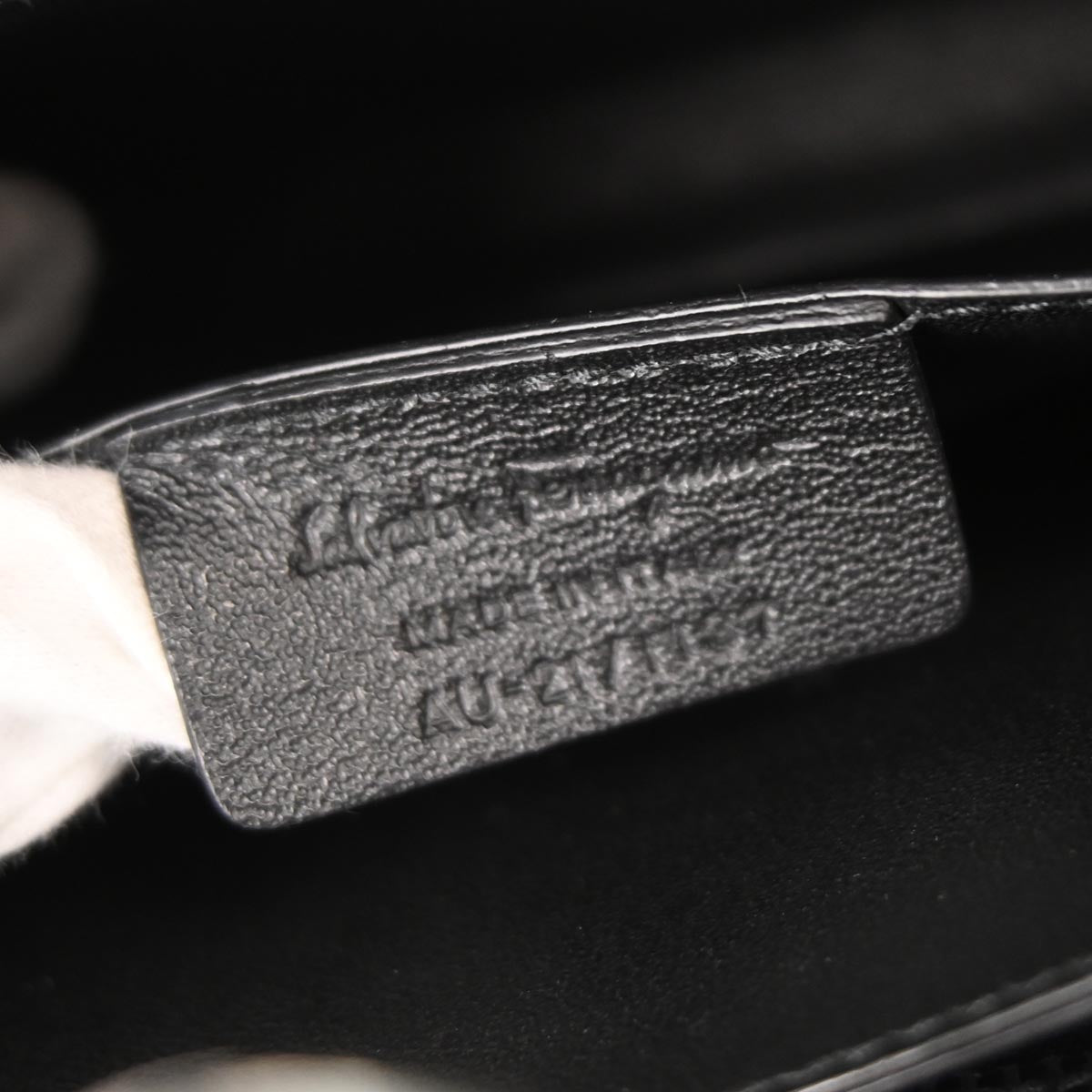 Salvatore Ferragamo Black Gancini Chain Beads Shoulder Bag