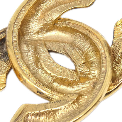 Chanel Quilted CC Brooch Pin Medium Gold 1142