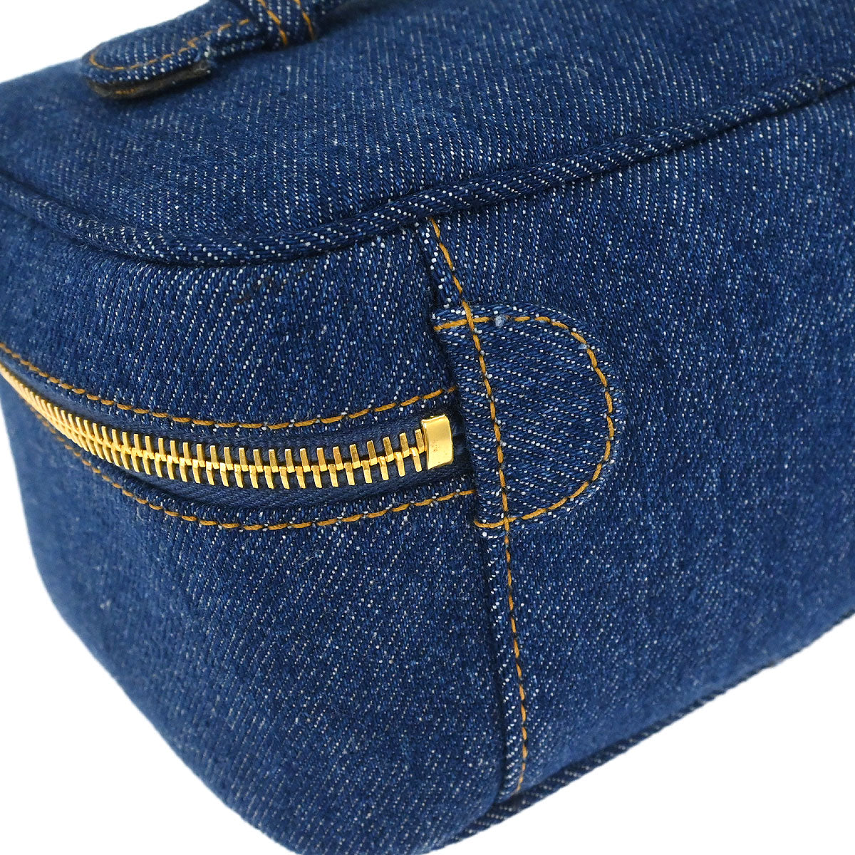 Chanel 1996-1997 Blue Denim Vanity Handbag