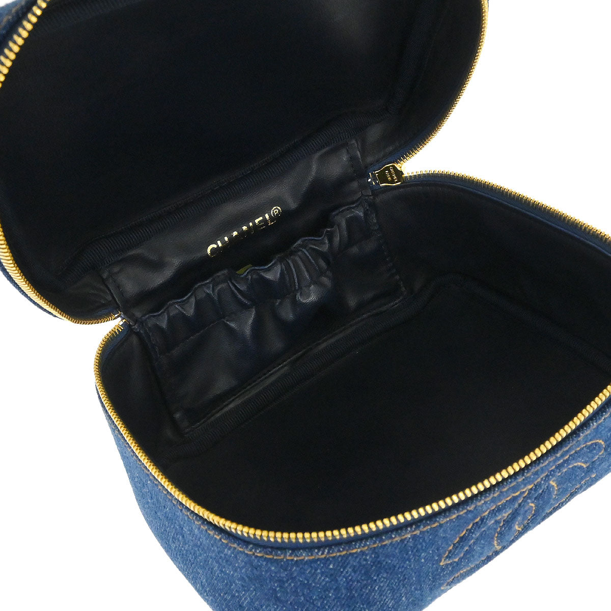 Chanel 1996-1997 Blue Denim Vanity Handbag