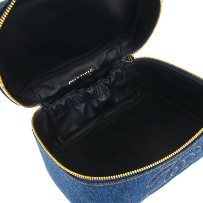 Chanel 1996-1997 Blue Denim Vanity Handbag