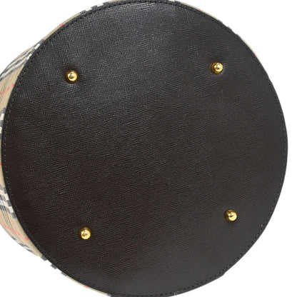 Burberrys Beige House Check Vanity Handbag