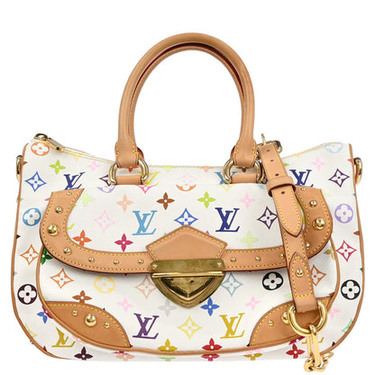 Louis Vuitton 2008 White Multicolor Rita 2way Shoulder Handbag M40125