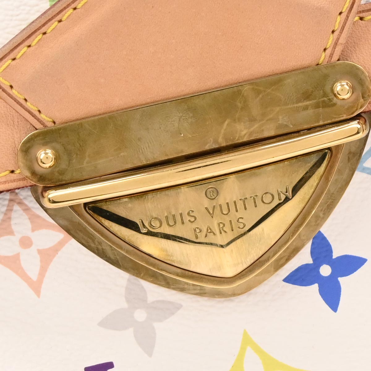 Louis Vuitton 2008 White Multicolor Rita 2way Shoulder Handbag M40125