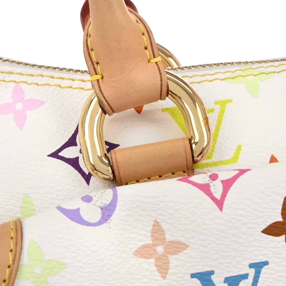 Louis Vuitton 2008 White Multicolor Rita 2way Shoulder Handbag M40125