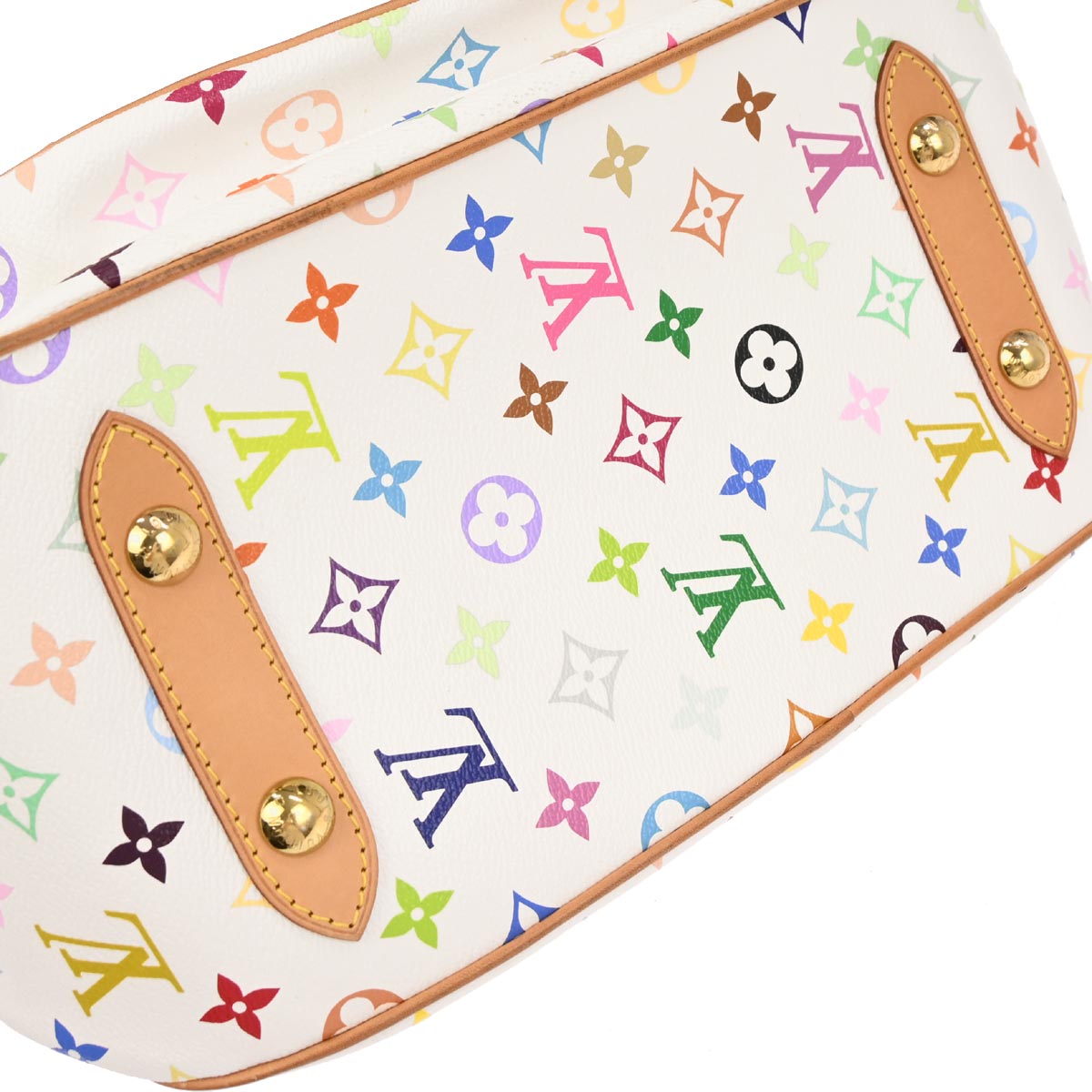 Louis Vuitton 2008 White Multicolor Rita 2way Shoulder Handbag M40125