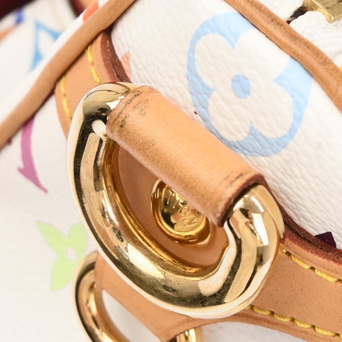 Louis Vuitton 2008 White Multicolor Rita 2way Shoulder Handbag M40125