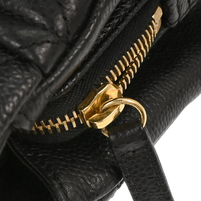 Chanel 2013-2014 Black Caviar Skin Timeless CC Chain Tote Bag