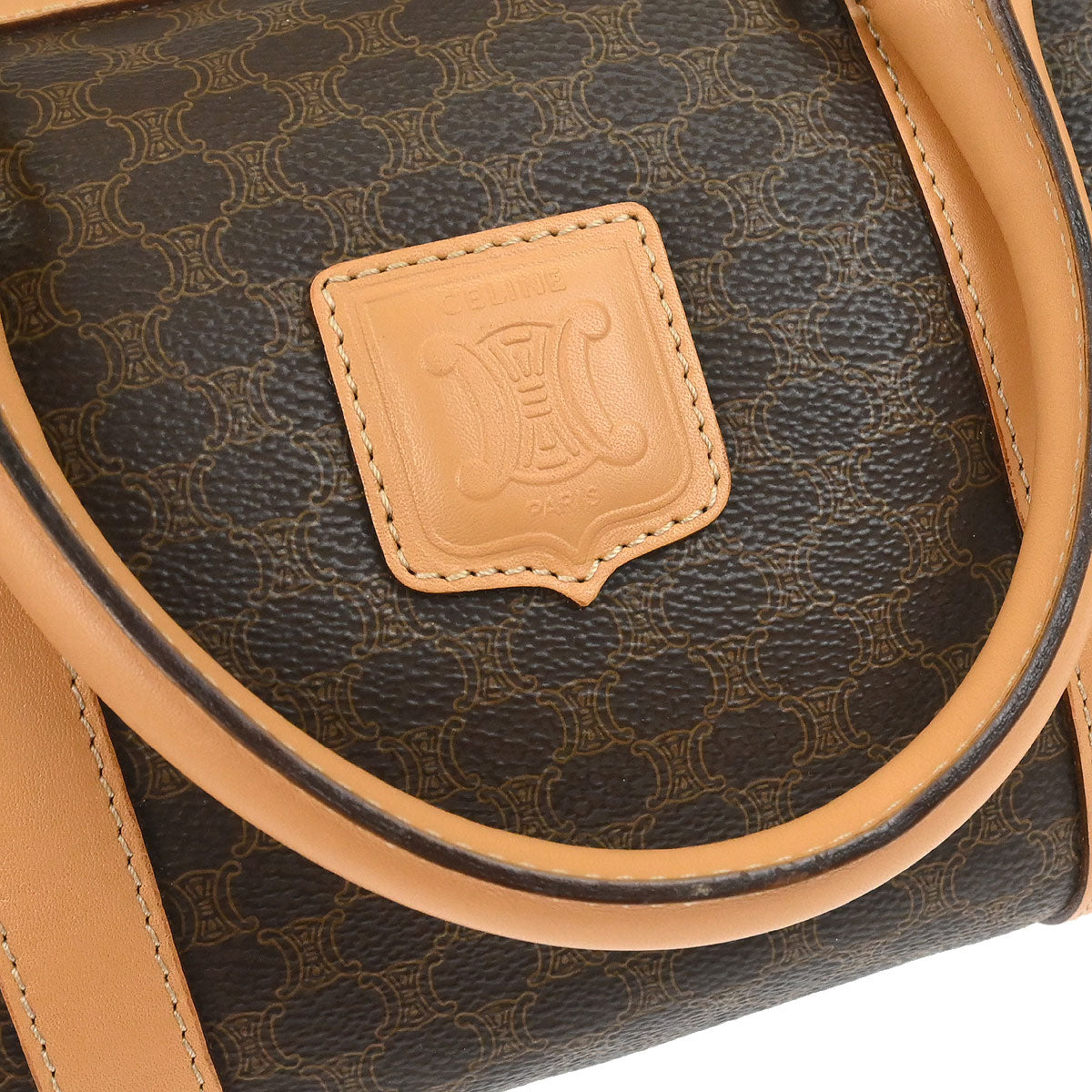 Celine Brown Macadam 2way Shoulder Handbag