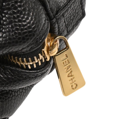 Chanel 2002-2003 Black Caviar Skin Petite Timeless Tote PTT Chain Handbag