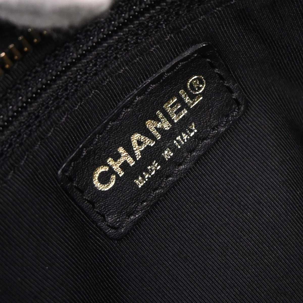 Chanel 2002-2003 Black Caviar Skin Petite Timeless Tote PTT Chain Handbag