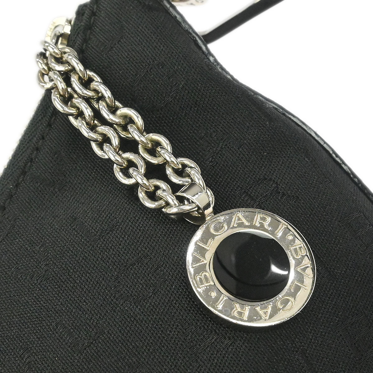 Bvlgari Black Canvas Logomania Handbag