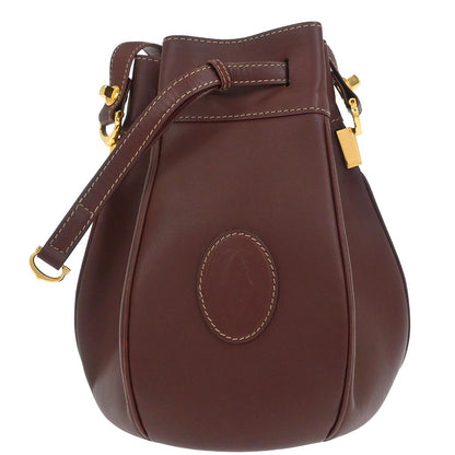 Cartier Bordeaux Leather Must de Cartier Shoulder Bag