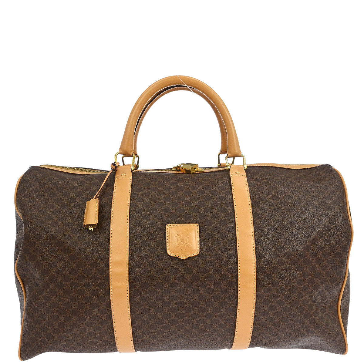 Celine Brown Macadam Duffle Handbag