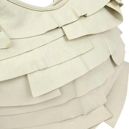 Yves Saint Laurent White Leather Saint Tropez Handbag