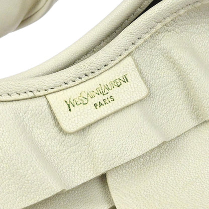 Yves Saint Laurent White Leather Saint Tropez Handbag