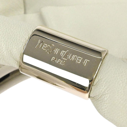 Yves Saint Laurent White Leather Saint Tropez Handbag