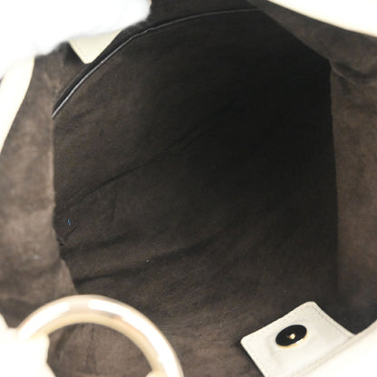 Yves Saint Laurent White Leather Saint Tropez Handbag