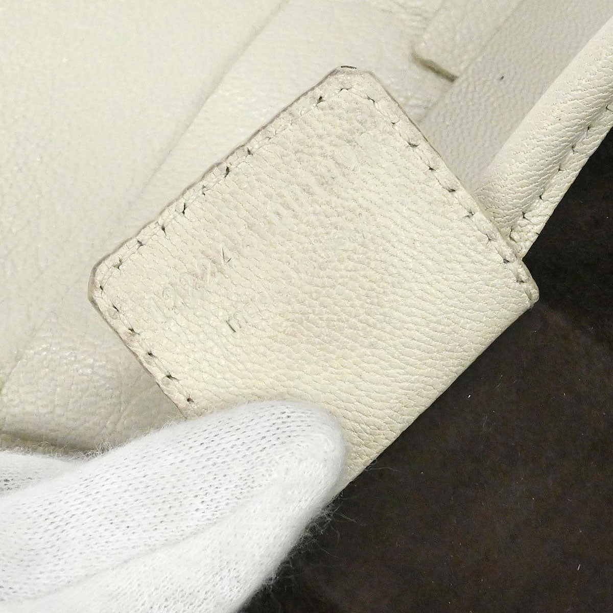 Yves Saint Laurent White Leather Saint Tropez Handbag