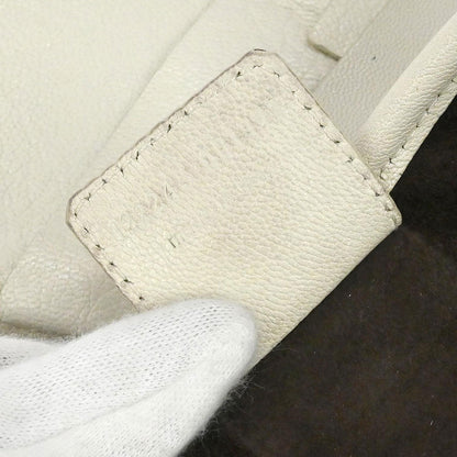 Yves Saint Laurent White Leather Saint Tropez Handbag