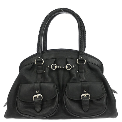 Christian Dior Black Leather My Dior Duffle Handbag