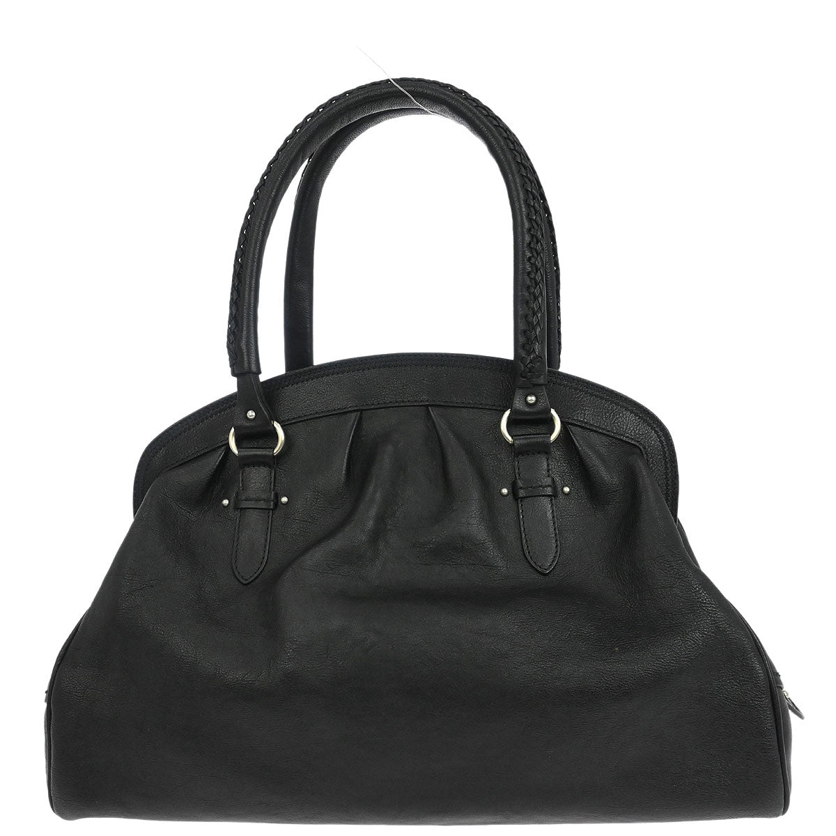 Christian Dior Black Leather My Dior Duffle Handbag