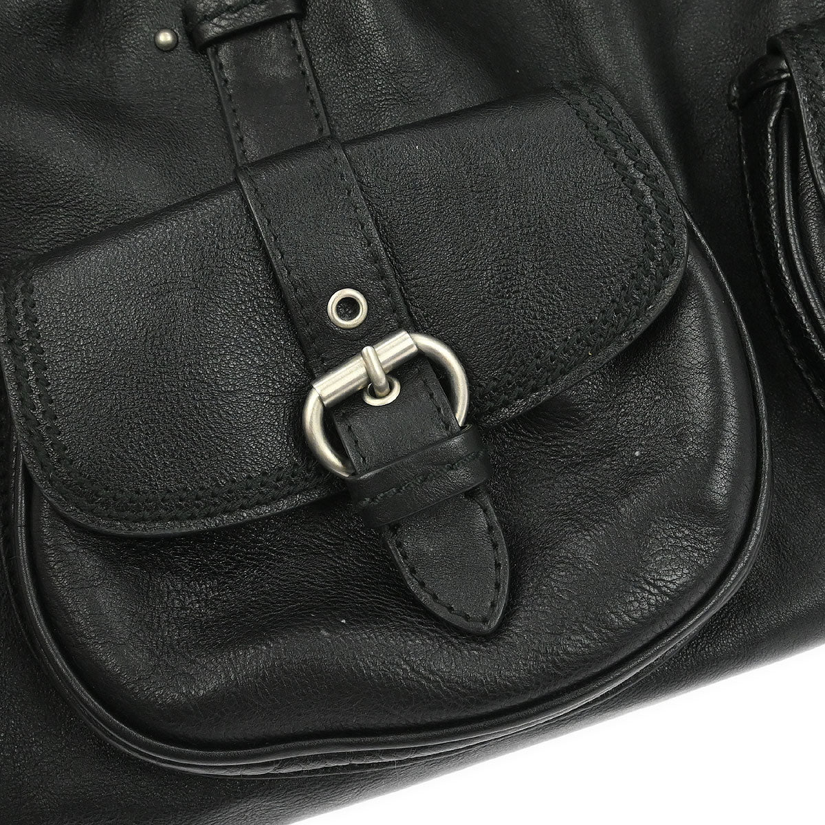 Christian Dior Black Leather My Dior Duffle Handbag