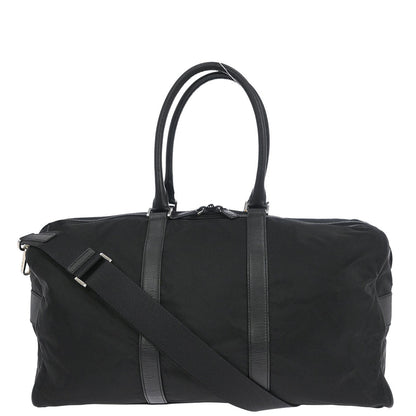Prada Black Nylon 2way Duffle Shoulder Handbag