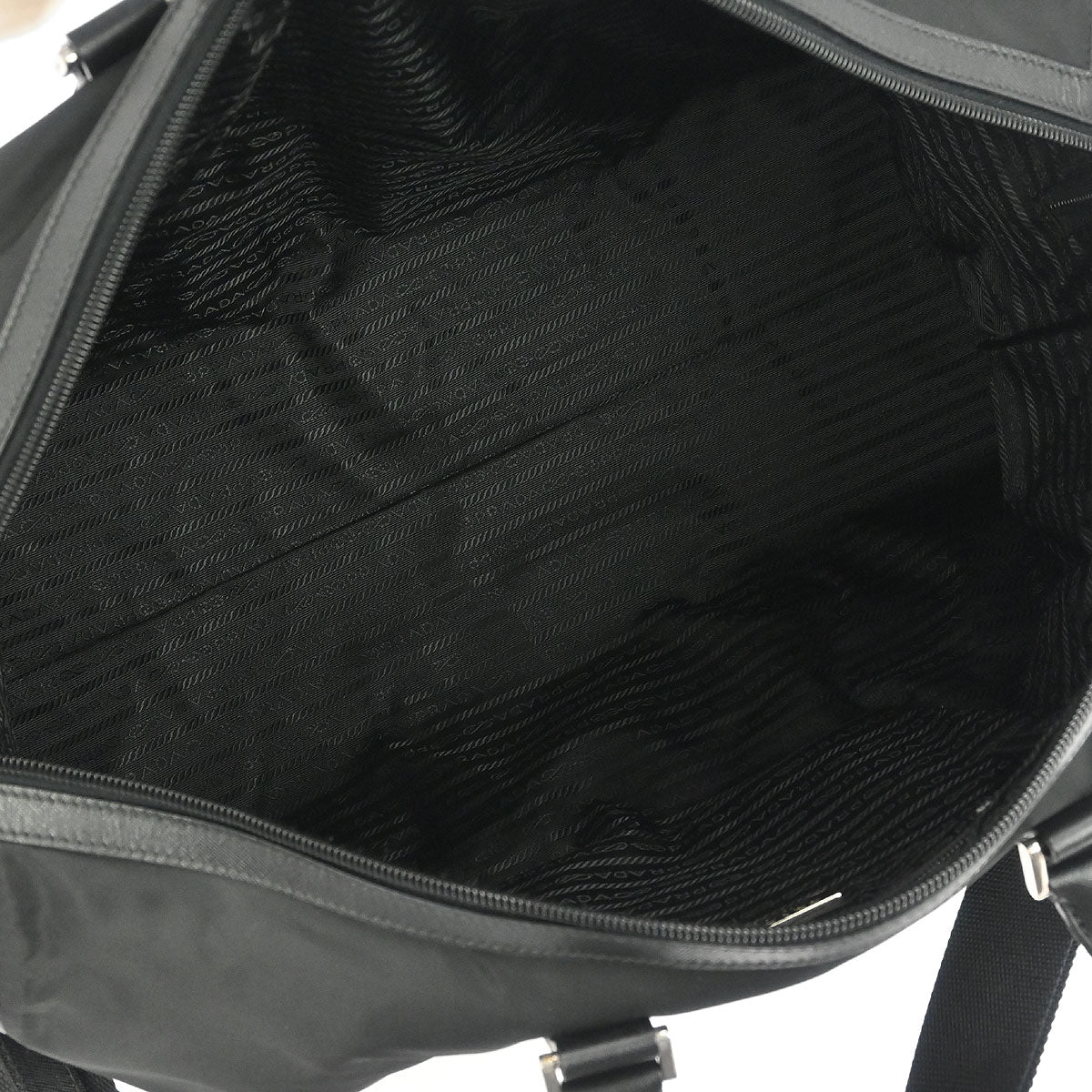 Prada Black Nylon 2way Duffle Shoulder Handbag