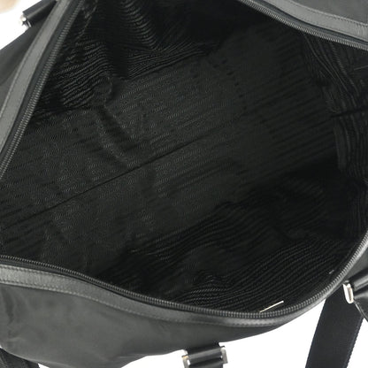 Prada Black Nylon 2way Duffle Shoulder Handbag