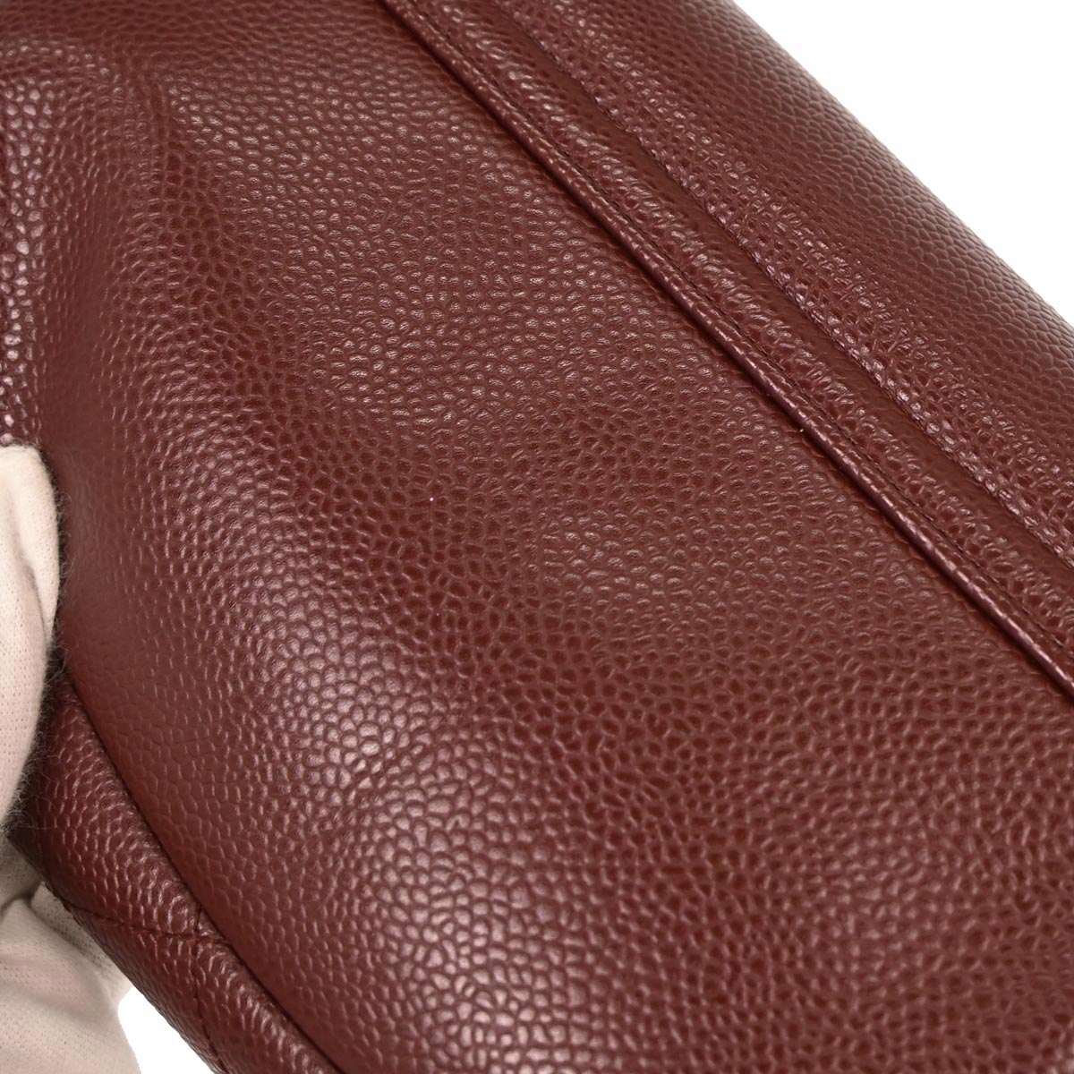 Chanel Brown Caviar Skin Half Moon WOC Shoulder Wallet Bag