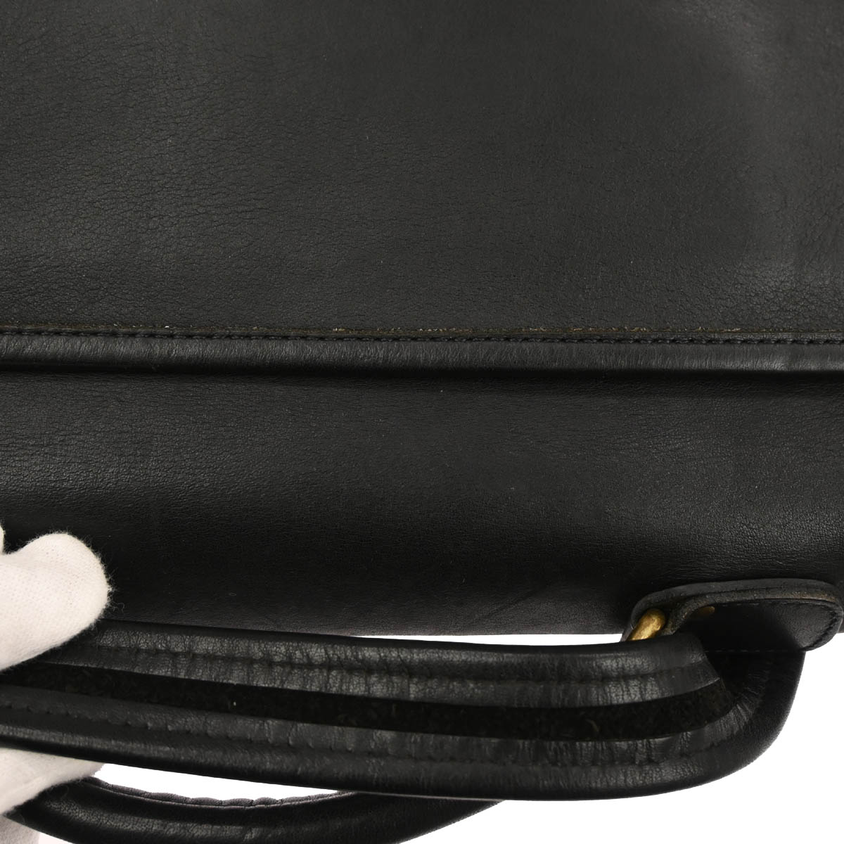 Coach Black Leather Briefcase 2way Shoulder Handbag