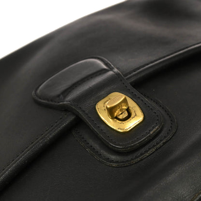 Coach Black Leather Briefcase 2way Shoulder Handbag