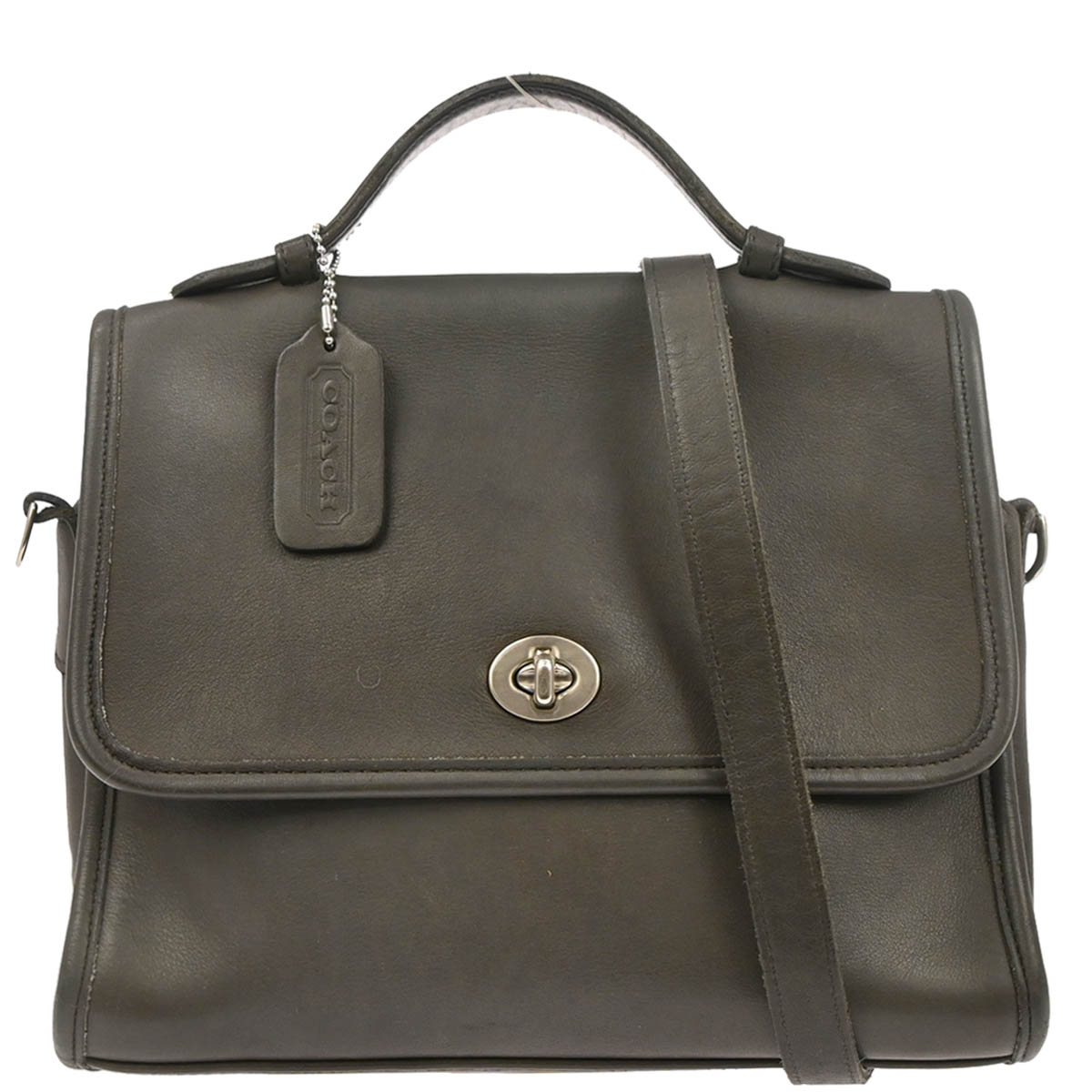 Coach Gray Leather Handbag