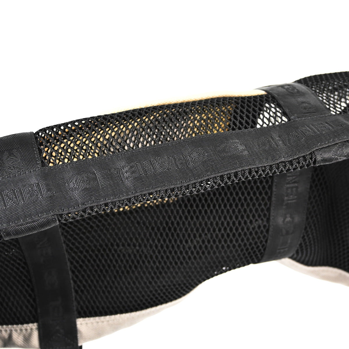 Chanel 2003-2004 Black White Nylon Sport Line Mesh Duffle Handbag