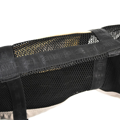 Chanel 2003-2004 Black White Nylon Sport Line Mesh Duffle Handbag