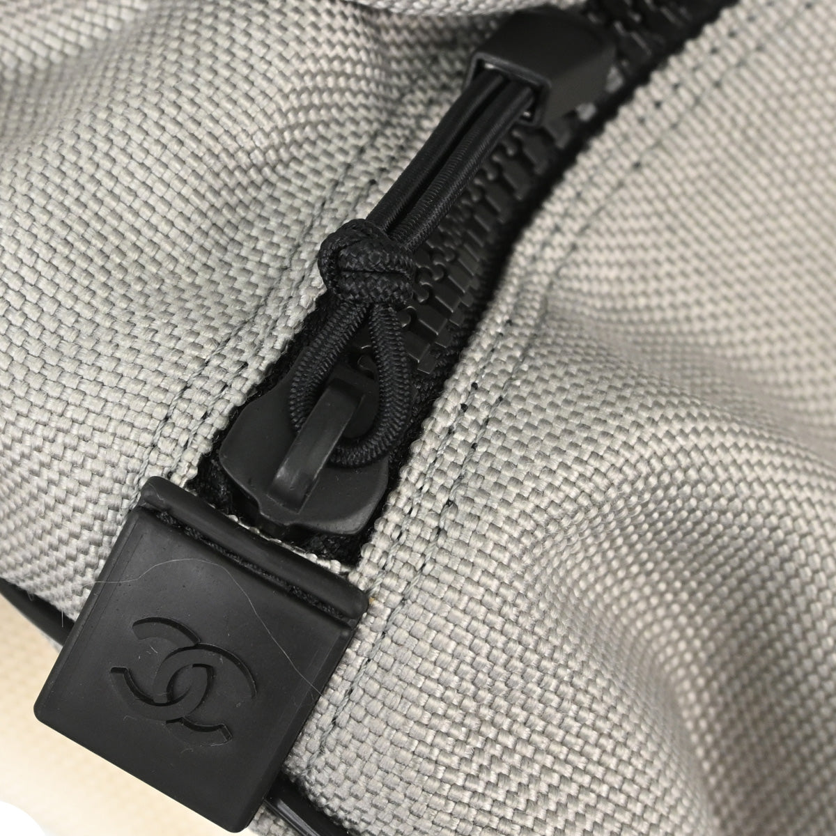 Chanel 2003-2004 Black White Nylon Sport Line Mesh Duffle Handbag