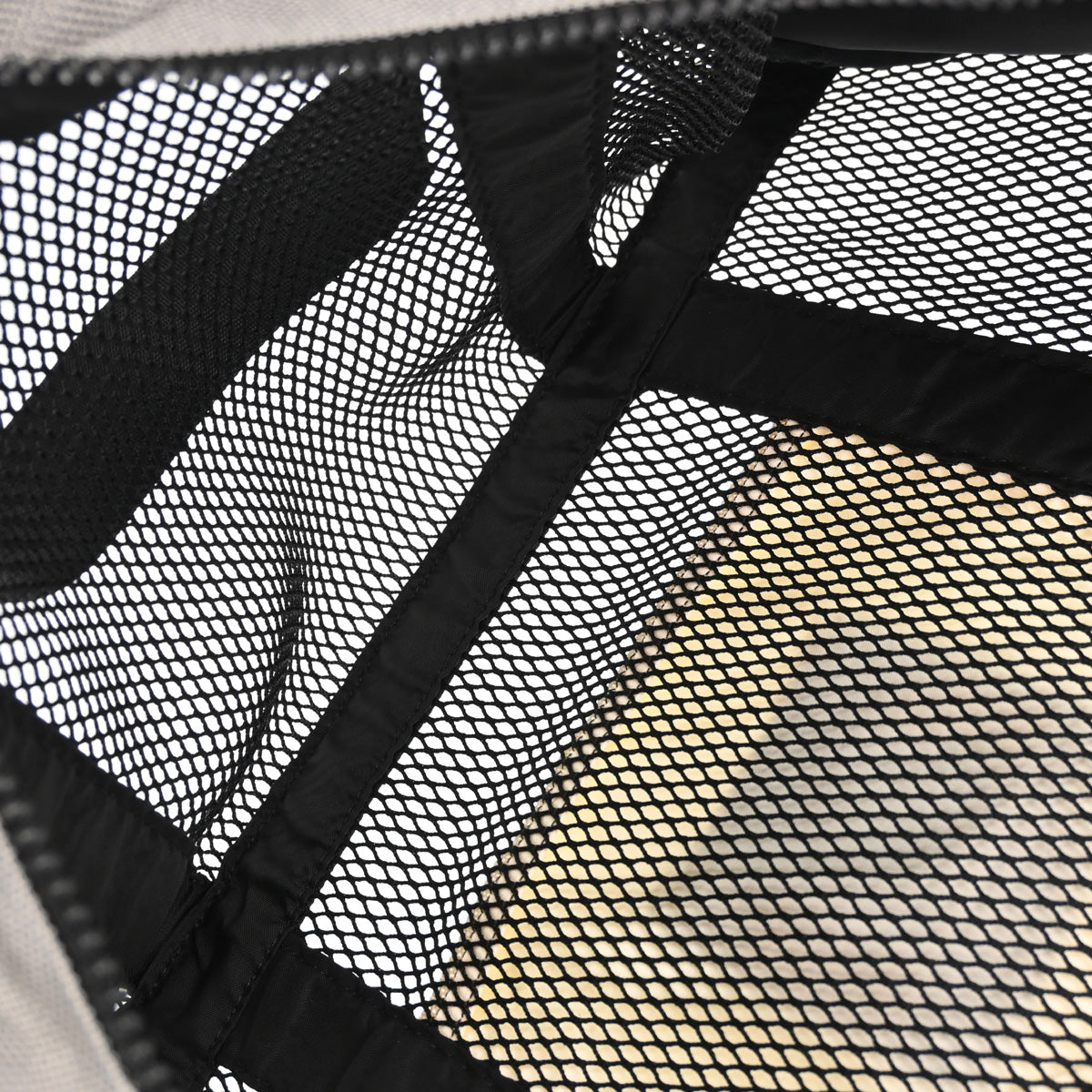 Chanel 2003-2004 Black White Nylon Sport Line Mesh Duffle Handbag