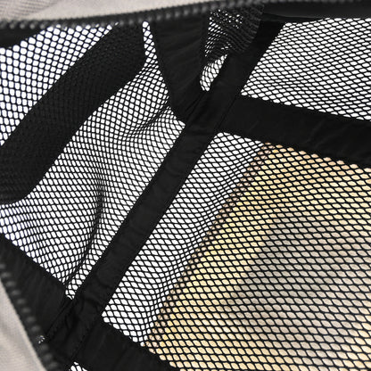 Chanel 2003-2004 Black White Nylon Sport Line Mesh Duffle Handbag